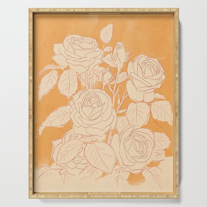 White Roses 2 Serving Tray Gallery Image 1