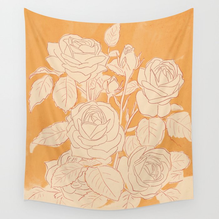 White Roses 2 Wall Tapestry Gallery Image 4