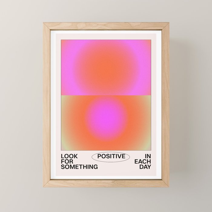 Look For Something Positive Mini Art Print Gallery Image 1