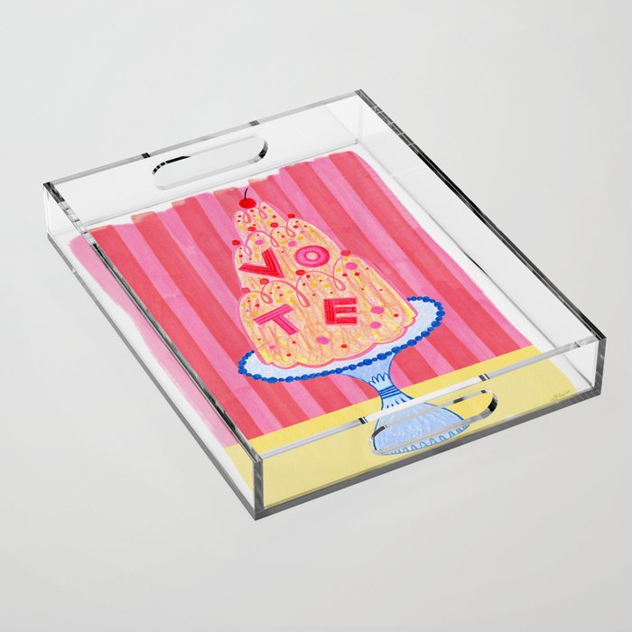 Mold the Future & Vote in Cherry Red Acrylic Tray Gallery Image 1