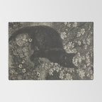 The witch - Lionel Lindsay - Wood Engraving Print Black Cat Gothic Rug Gallery Image 2