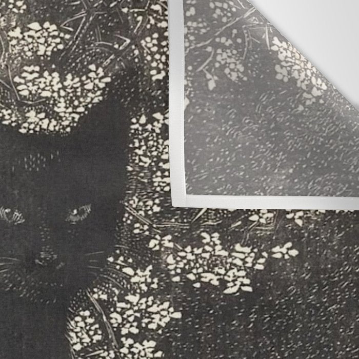 The witch - Lionel Lindsay - Wood Engraving Print Black Cat Gothic Wall Tapestry Gallery Image 3