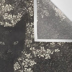 The witch - Lionel Lindsay - Wood Engraving Print Black Cat Gothic Wall Tapestry Gallery Image 3