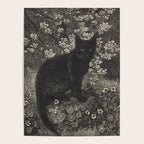 The witch - Lionel Lindsay - Wood Engraving Print Black Cat Gothic Poster Gallery Image 4