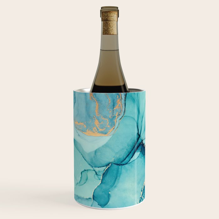 Abstract Turquoise Art Print By LandSartprints Wine Chiller Gallery Image 1