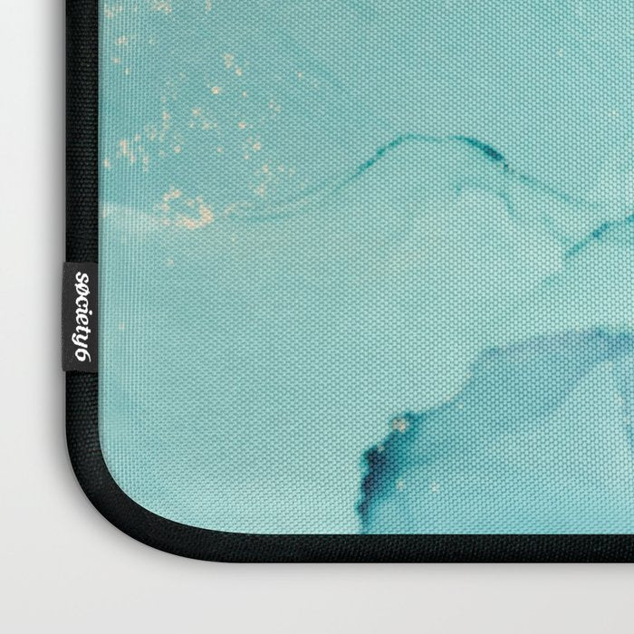 Abstract Turquoise Art Print By LandSartprints Laptop Sleeve Gallery Image 3