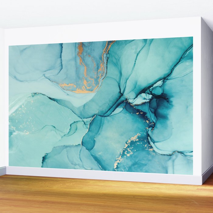 Abstract Turquoise Art Print By LandSartprints Wall Mural Gallery Image 2