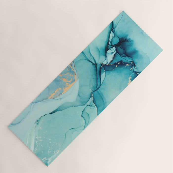 Abstract Turquoise Art Print By LandSartprints Yoga Mat Gallery Image 1