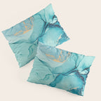 Abstract Turquoise Art Print By LandSartprints Pillow Sham Gallery Image 3