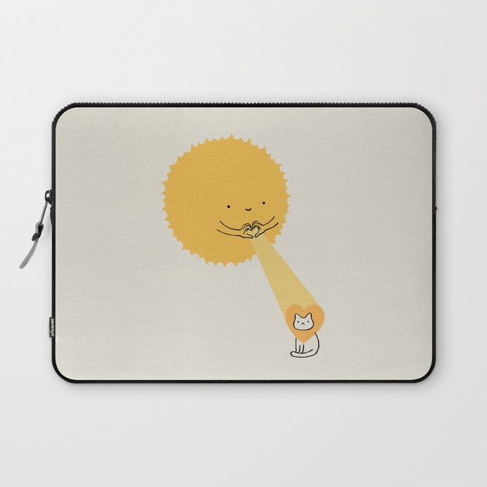 Love keeps the heart warm Laptop Sleeve Gallery Image 1