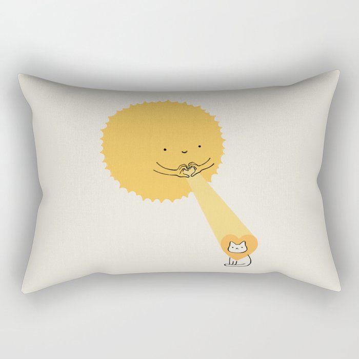 Love keeps the heart warm Rectangular Pillow Gallery Image 2