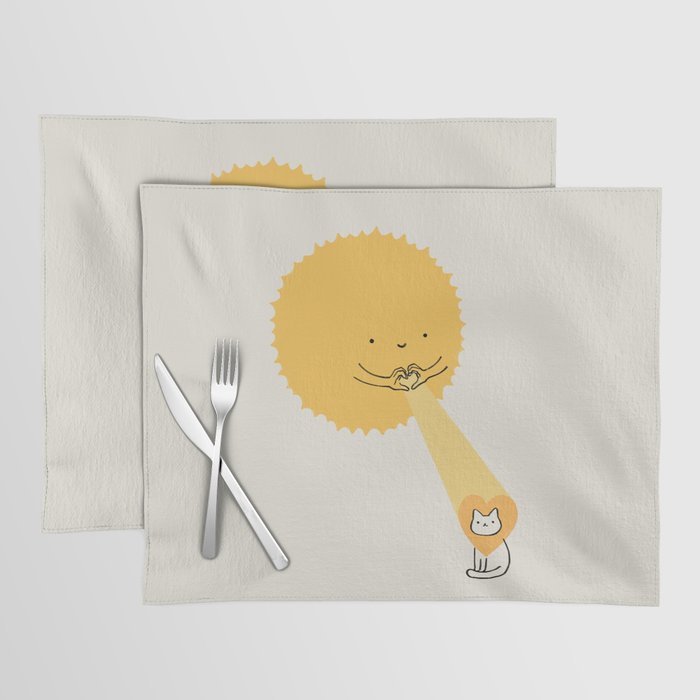 Love keeps the heart warm Placemat Gallery Image 1
