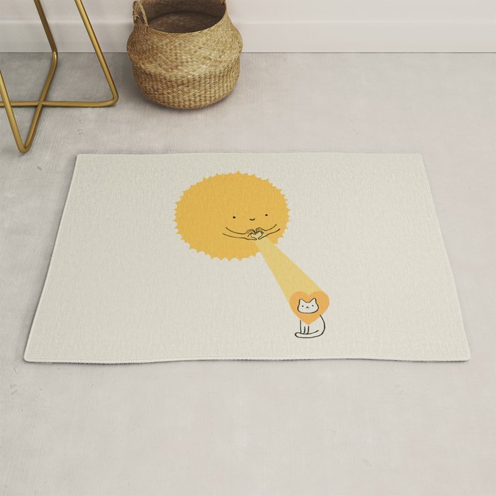 Love keeps the heart warm Rug Gallery Image 1
