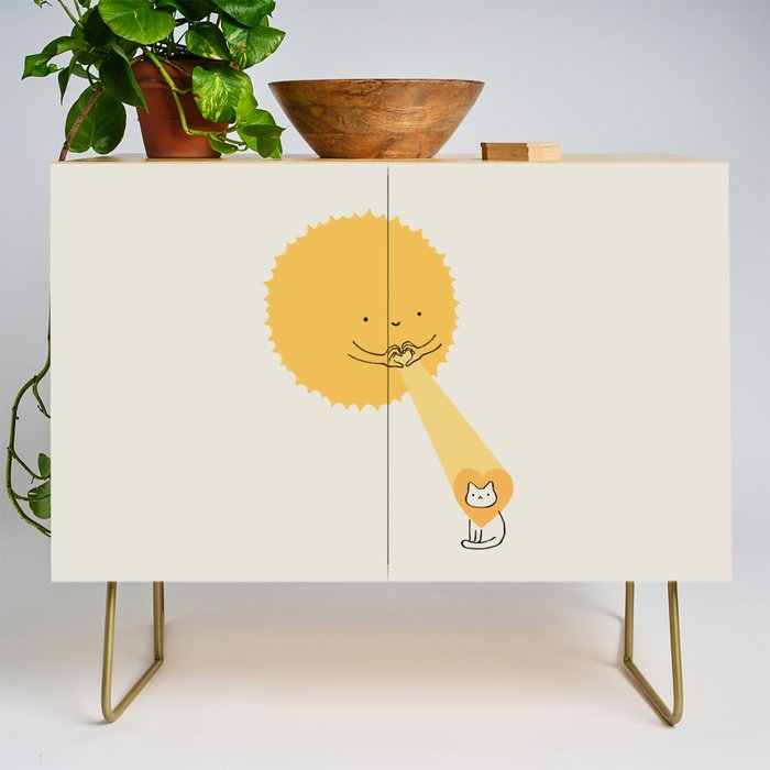 Love keeps the heart warm Credenza Gallery Image 1
