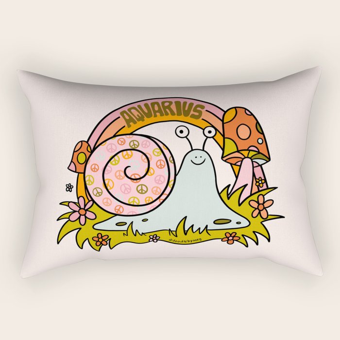 Aquarius Snail Rectangular Pillow Gallery Image 2