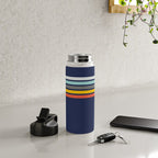 Abstract Minimal Retro Stripes 70s Style - Takakage Water Bottle Gallery Image 4