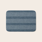 farmhouse stitch - navy blue Bath Mat Gallery Image 1
