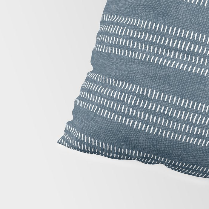 farmhouse stitch - navy blue Pillow Sham Gallery Image 4