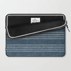 farmhouse stitch - navy blue Laptop Sleeve Gallery Image 2