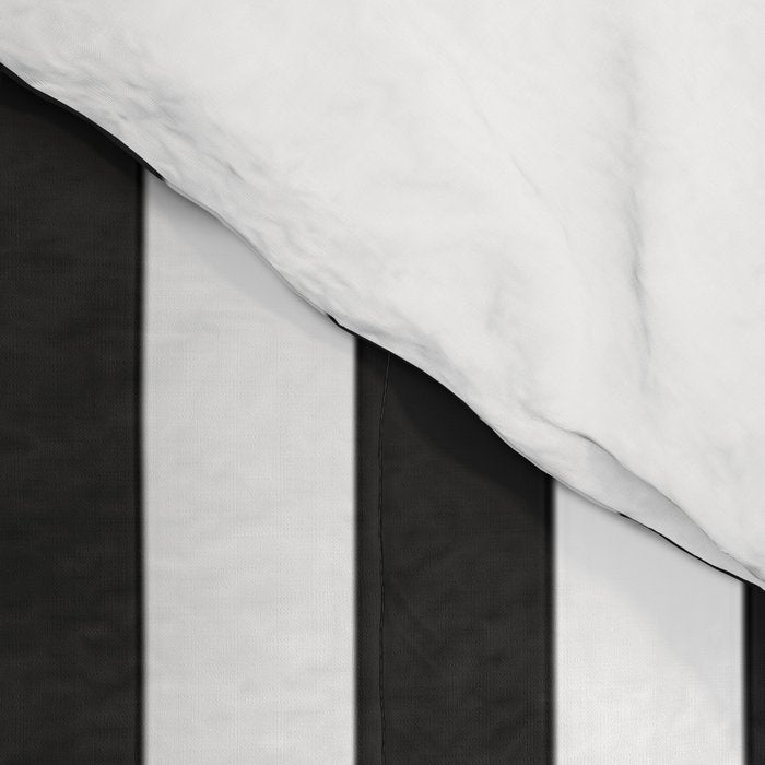 Black white blush pink watercolor floral stripes Comforter Gallery Image 4