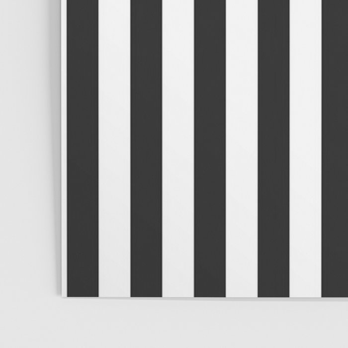Black white blush pink watercolor floral stripes Poster Gallery Image 3