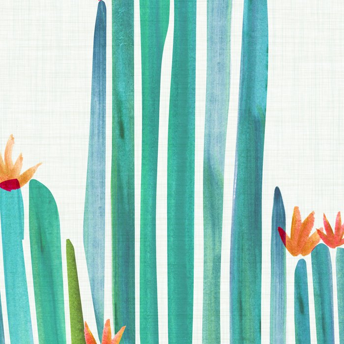 Spring Cactus Blossoms with Indigo Terra Cotta Coffee Mug Gallery Image 2