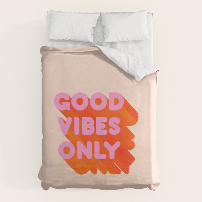 Good Vibes Only - Neon Colors Duvet Cover Gallery Image 6