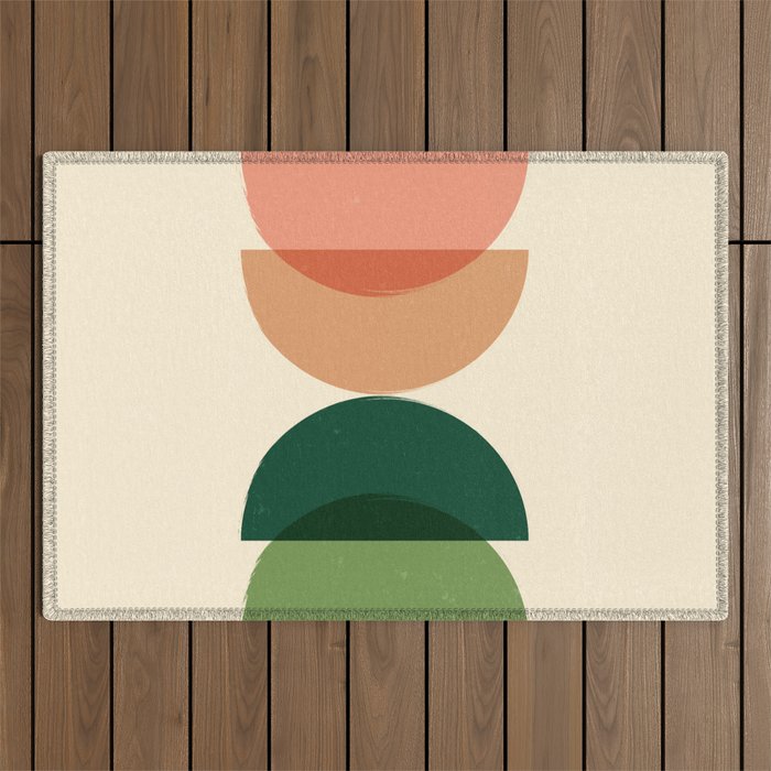 Sun Earth Balance Midcentury Outdoor Rug Gallery Image 1
