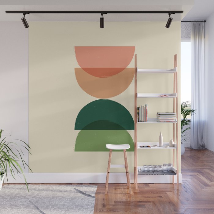 Sun Earth Balance Midcentury Wall Mural Gallery Image 1