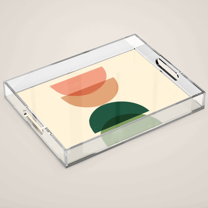 Sun Earth Balance Midcentury Acrylic Tray Gallery Image 1