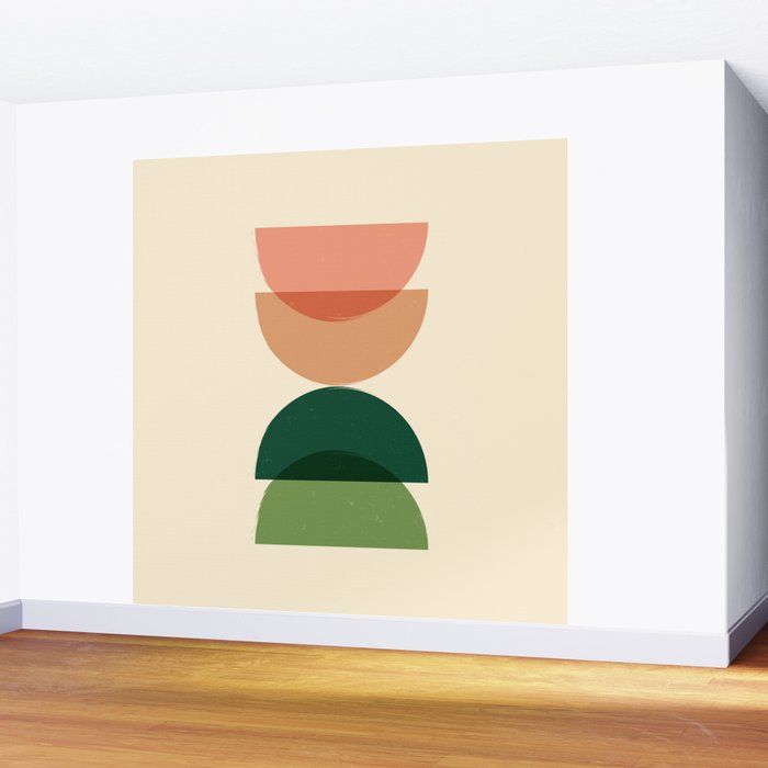 Sun Earth Balance Midcentury Wall Mural Gallery Image 2