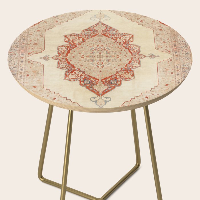 Haji Jalili Tabriz Persian Rug Print Side Table Gallery Image 2