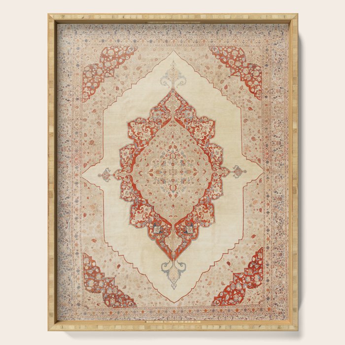 Haji Jalili Tabriz Persian Rug Print Serving Tray Gallery Image 1