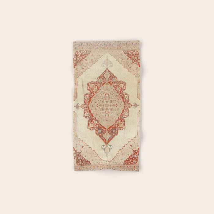 Haji Jalili Tabriz Persian Rug Print Bath Towel Gallery Image 1