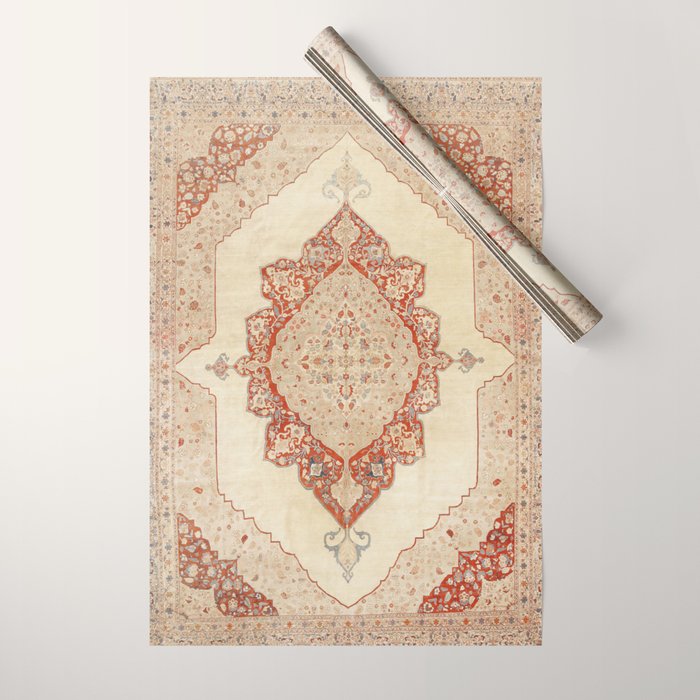 Haji Jalili Tabriz Persian Rug Print Wrapping Paper Gallery Image 1