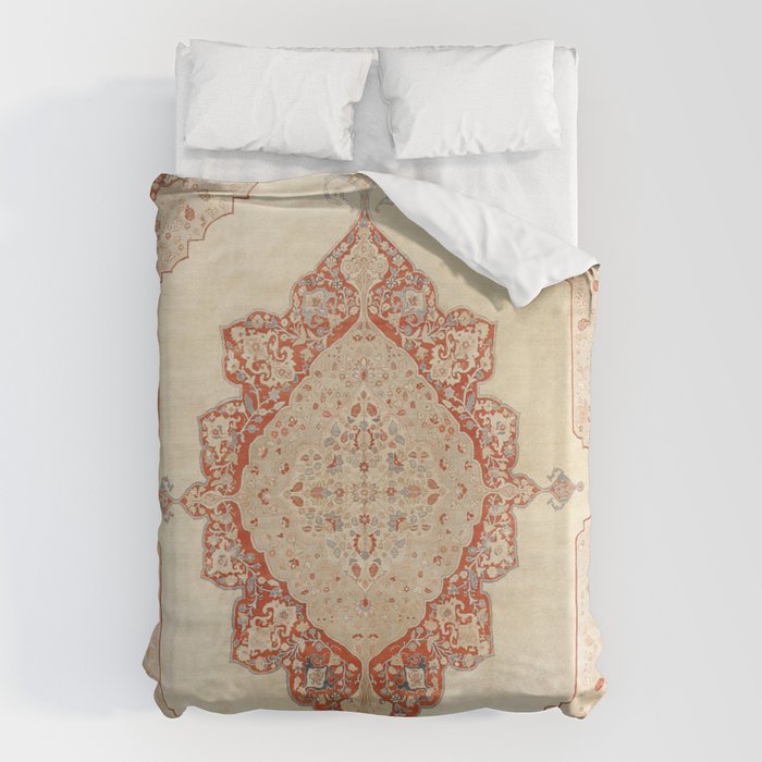 Haji Jalili Tabriz Persian Rug Print Duvet Cover Gallery Image 6