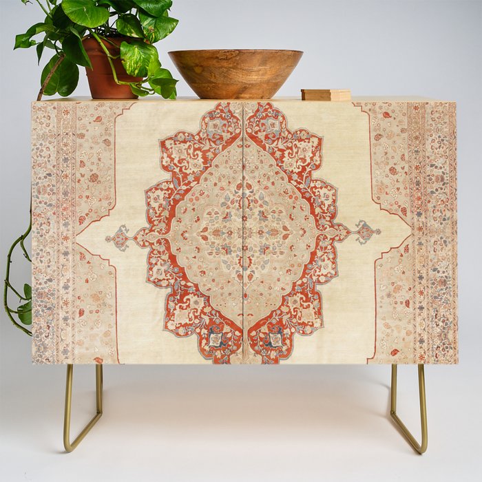 Haji Jalili Tabriz Persian Rug Print Credenza Gallery Image 1
