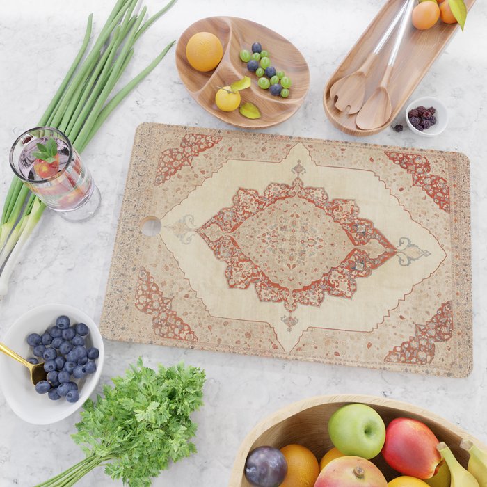Haji Jalili Tabriz Persian Rug Print Cutting Board Gallery Image 2