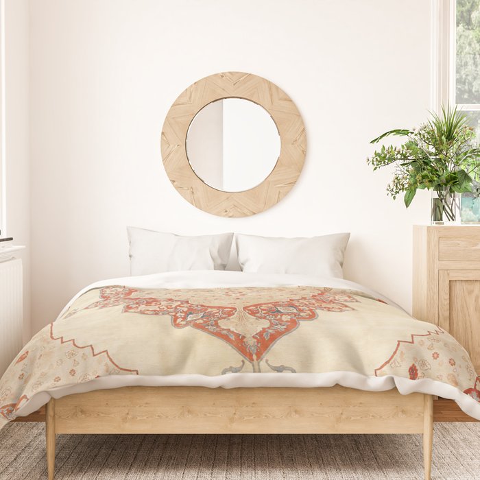 Haji Jalili Tabriz Persian Rug Print Duvet Cover Gallery Image 3