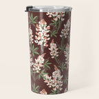 Bluebonnet Floral Brown Peach Multi Travel Mug Gallery Image 3