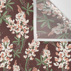 Bluebonnet Floral Brown Peach Multi Wall Tapestry Gallery Image 3