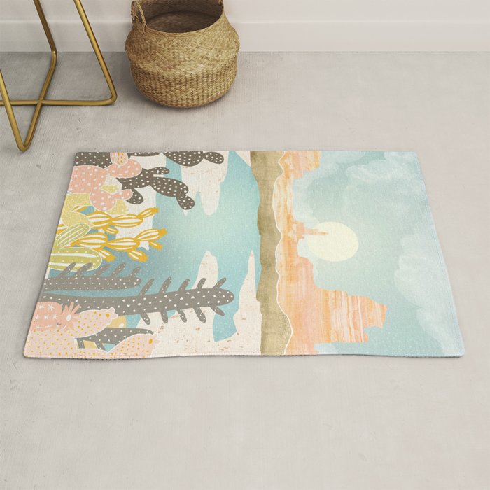 Retro Desert Oasis Rug Gallery Image 1