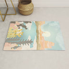 Retro Desert Oasis Rug Gallery Image 1