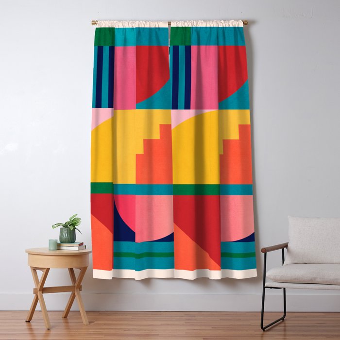 Geometric Shapes 39 Window Curtain Gallery Image 5