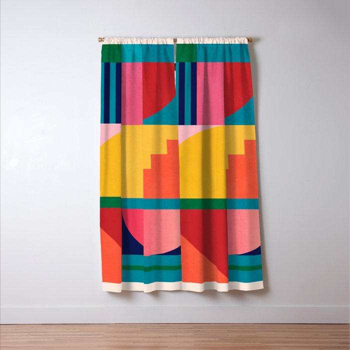 Geometric Shapes 39 Window Curtain Gallery Image 3