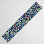 Vibrant paisley print on dark Table Runner Gallery Image 3