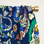 Vibrant paisley print on dark Window Curtain Gallery Image 2