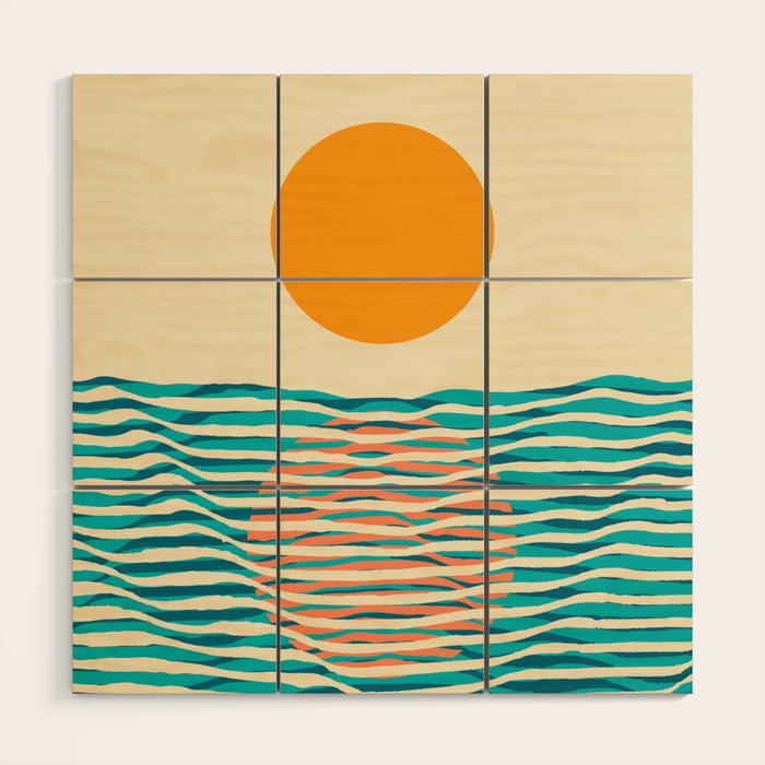 Ocean current Wood Wall Art Gallery Image 1