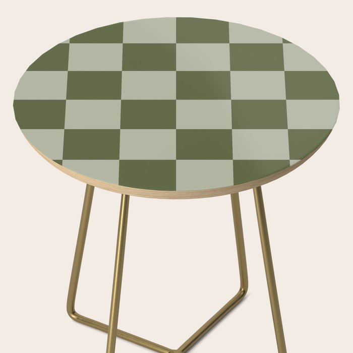 Checkered (Sage & Olive Green) Side Table Gallery Image 2