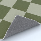 Checkered (Sage & Olive Green) Rug Gallery Image 4